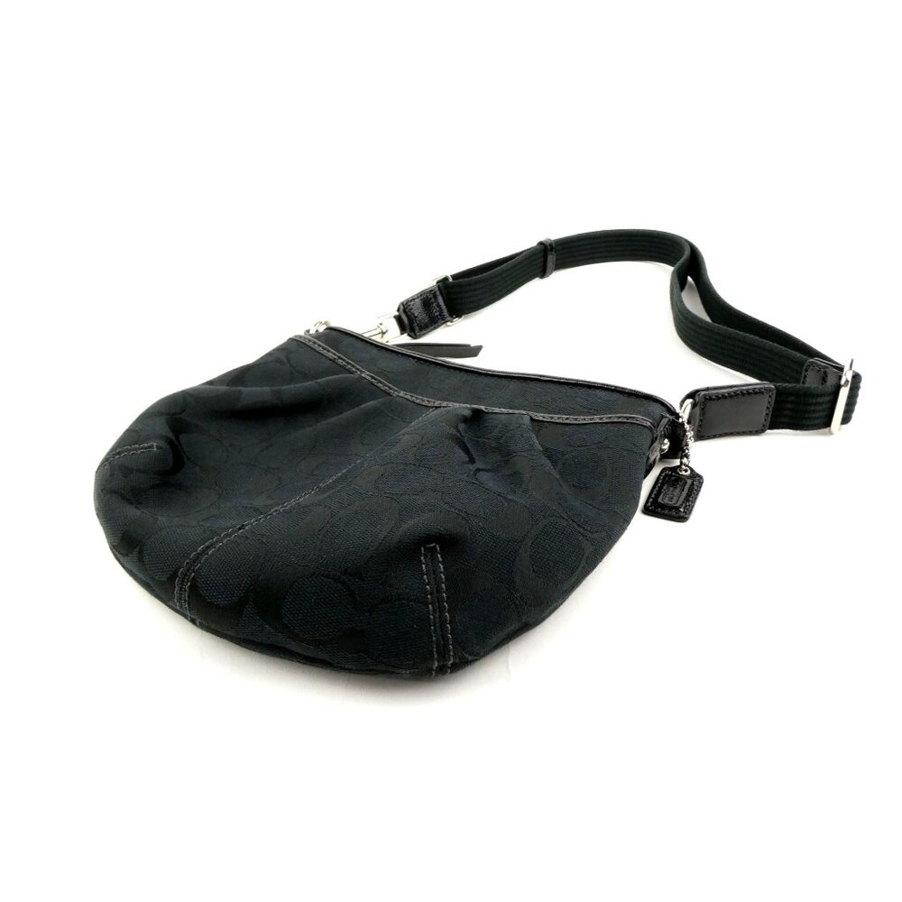 Coach Black Signature Fabric Crossbody Bag - Picture 5 of 13